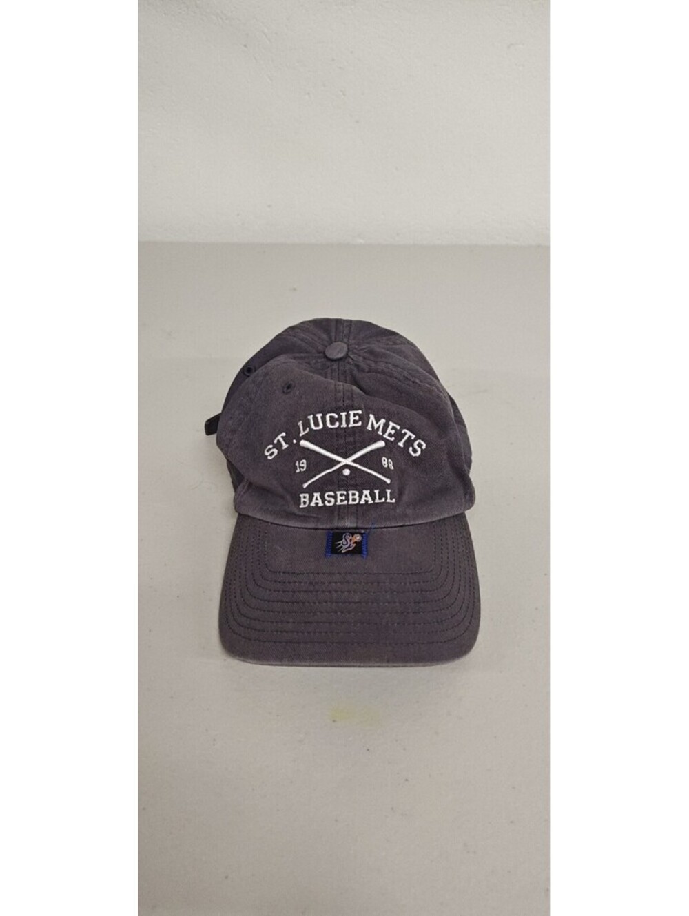 St. Lucie Mets ’47 Twins Adjustable Hat MiLB Baseball 1988 Gray Strapback Cap